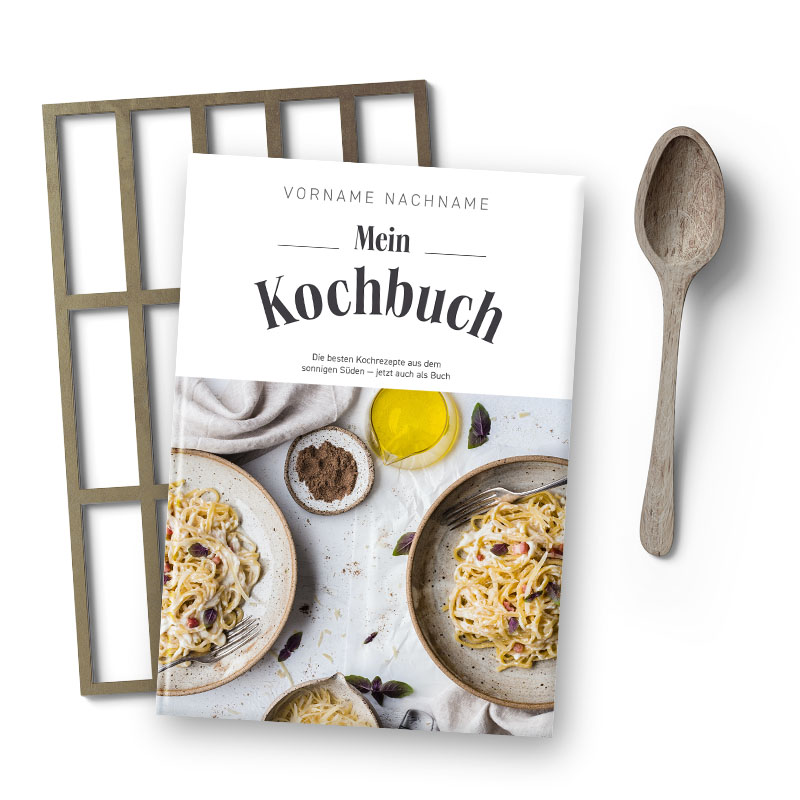 Kochbuch und Kochlöffel