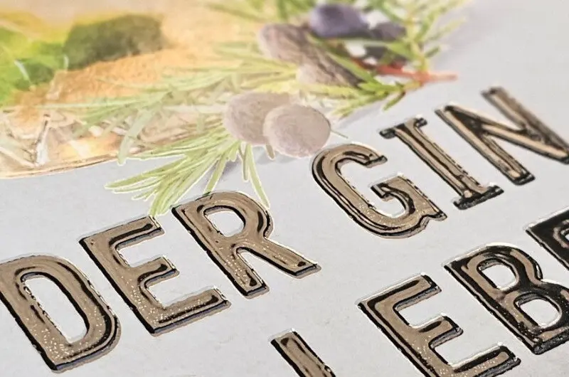 Buchcover mit Relieflack