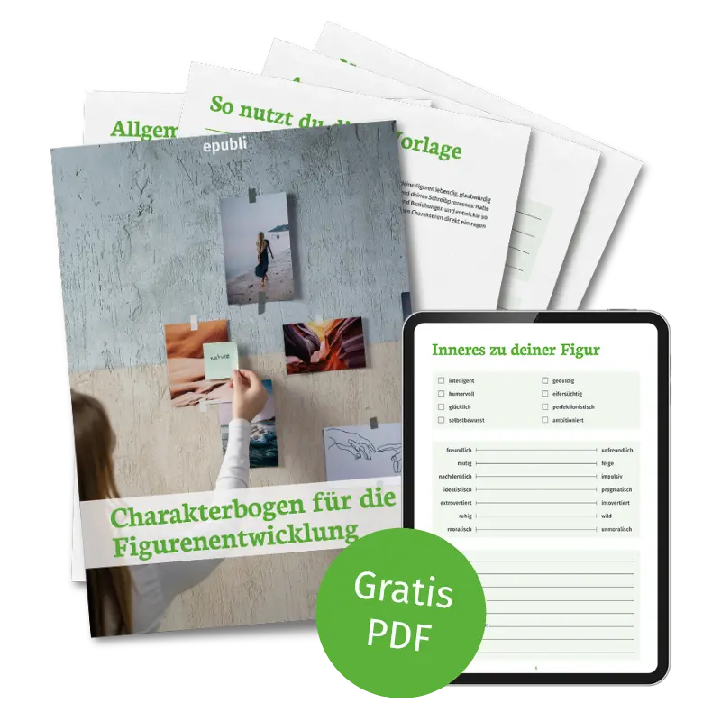 Vorschau der gratis Charakterbogen Vorlage für Autor:innen